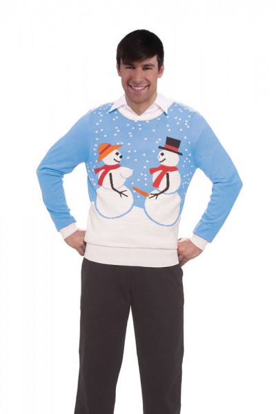 Lüsterner Schneemannpärchen Pullover