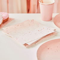 16 Rosa Birthday Ombré Servietten 33cm