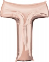 Buchstaben Folienballon T roségold 81cm