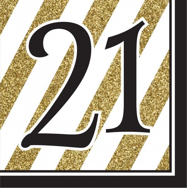 16 Magical 21st Birthday Servietten 33cm