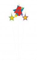 Stardust Zahlenkerze 4 Für Torten 3-Teilig