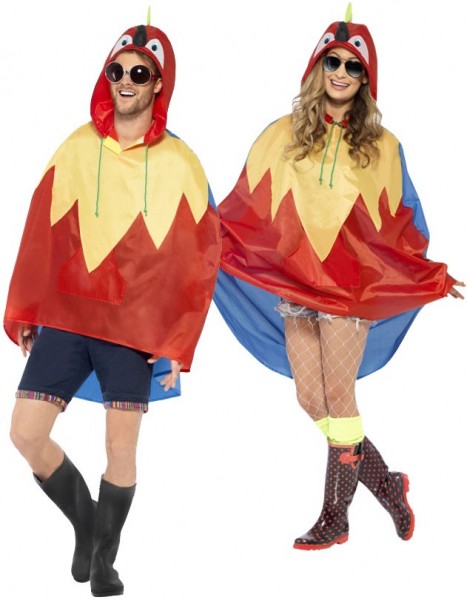 Bunter Papagei Regenschutz Poncho