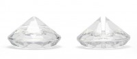10 Diamanten Kartenhalter transparent 4cm