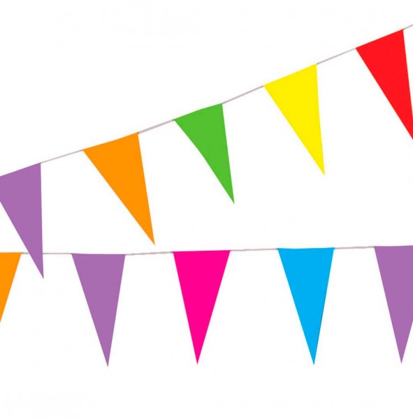 Regenbogen Wimpelkette 10m