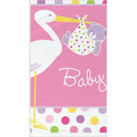 Baby Girl Storch Tischdecke