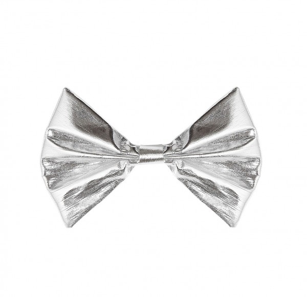 Silber-Metallic Glamour Fliege