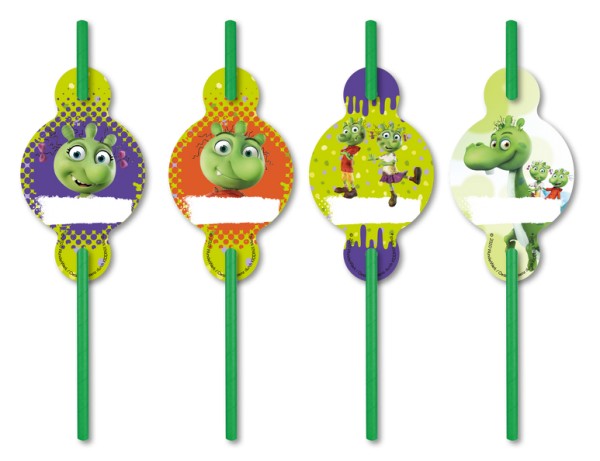8 Die Olchis Trinkhalme 19,5cm