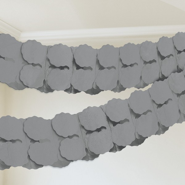 Papiergirlande grau 3,65m