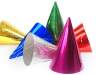 120 Holografische Partyhüte 17cm