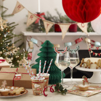 Vorschau: Vintage Weihnacht Noel Wimpelkette 1,5m
