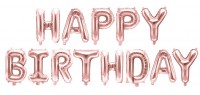 Happy Birthday Ballon roségold 3,4m x 35cm