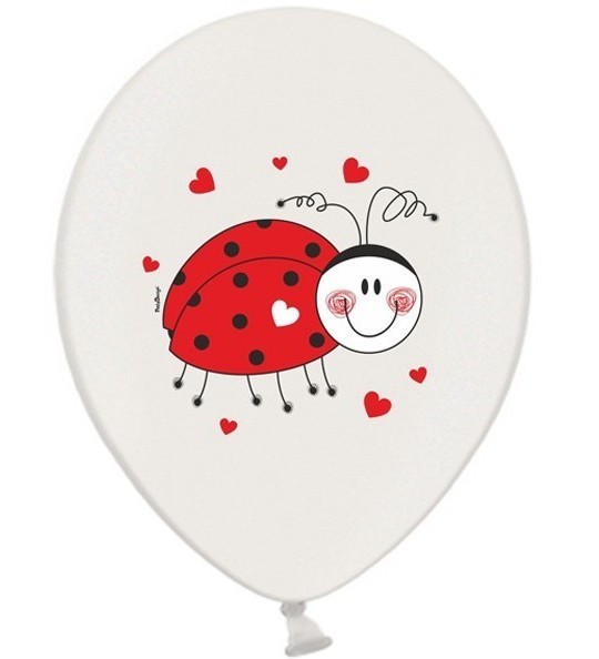 6 Marienkäfer Party Luftballons 30cm