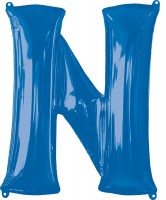 Folienballon Buchstabe N blau XL 81cm