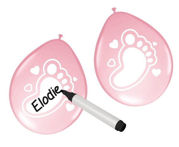 6 Sweet Babygirl Partyballons 30cm