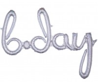 Holografischer B-Day Ballon 93 x 68cm
