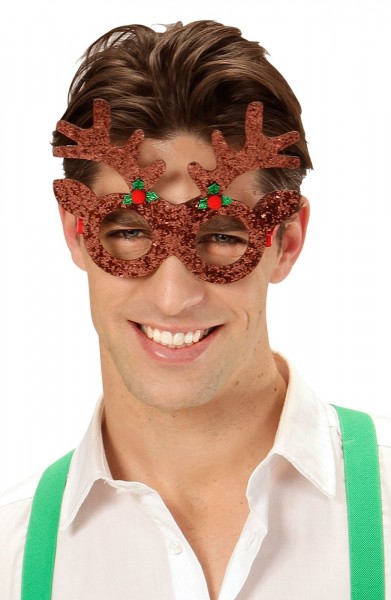 Funkelnde Rentier Brille Rudi 5