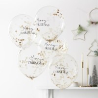 5 Christmas Eve Konfettiballons 30cm