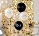 XX Elegante 40ter Geburtstag Ballons