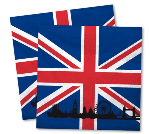 20 Großbritannien Servietten 33cm