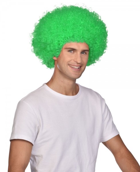 Afro Perücke Carnival grün
