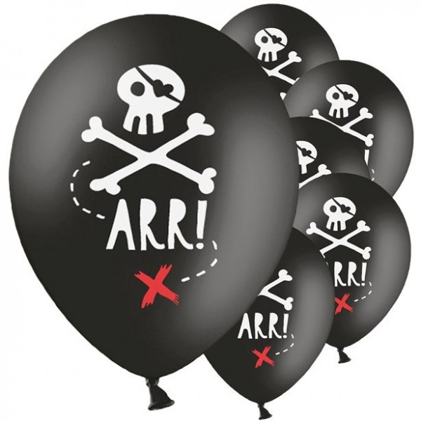 6 Südsee Piraten Luftballons 30cm