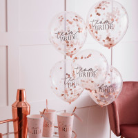 5 JGA Night Team Bride Konfettiballons 30cm