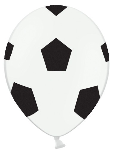 6 Fußball Luftballons Kick it 30cm