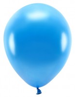 10 Eco metallic Ballons blau 26cm