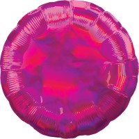 Holografischer Folienballon magenta 45cm