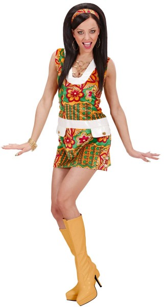 Flower Power 70er Jahre Damenkostüm 3