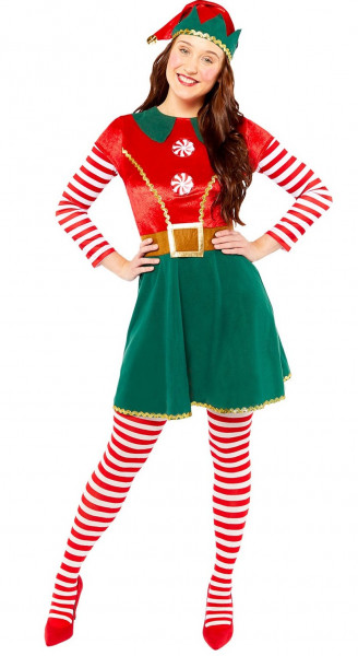 Süßes Christmas Elf Damenkostüm