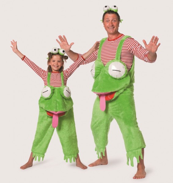 Grüne Frosch Plüsch Latzhose Für Herren
