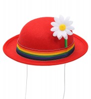 Roter Clown Melonenhut mit Blume