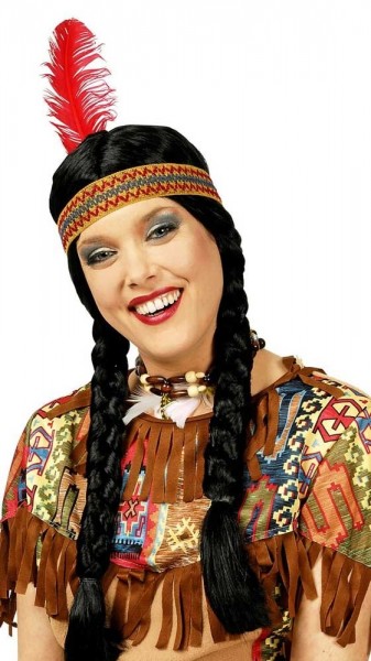 Flechtfrisur Indianer Damenperücke