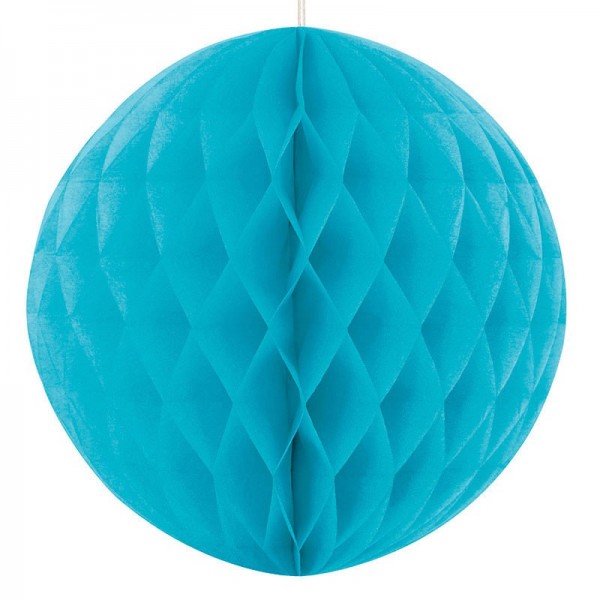 Deko Fluffy Wabenball Türkisblau 20cm