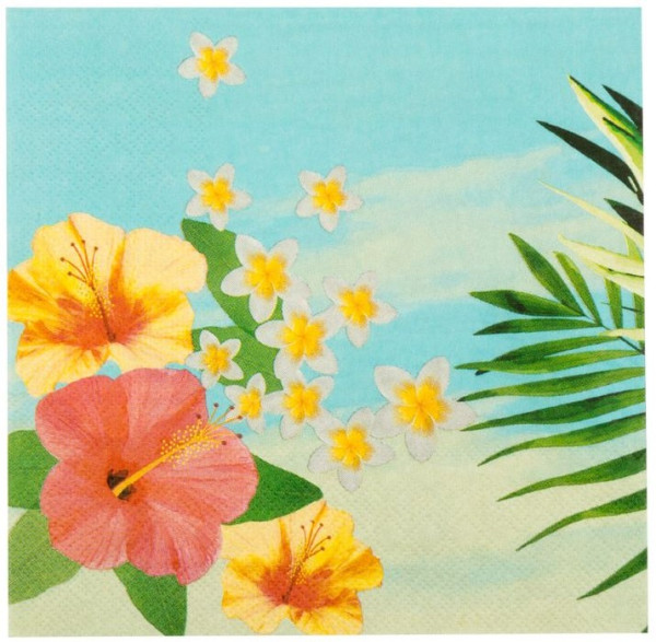 20 Bunte Hawaii Servietten 33cm