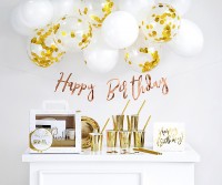 Happy Birthday Party Set 60-teilig gold