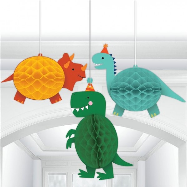 Dino Cuties Wabenball Hängedeko 3-teilig