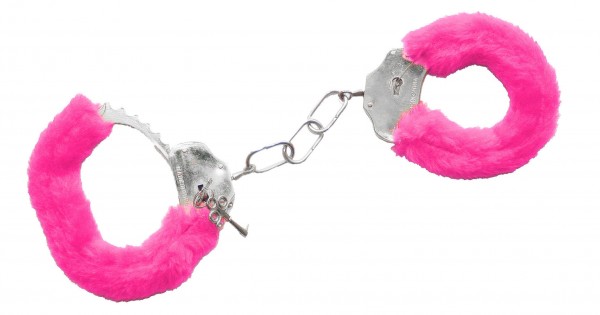 Pinke Plüsch Handschellen