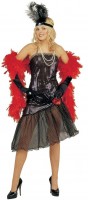 Pailletten Showgirl Kleid Schwarz