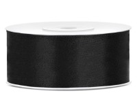 25m Satin Band schwarz 25mm breit