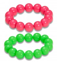 80er Jahre Armbänder 2er Set Neonfarben