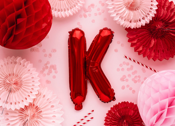 Roter K Buchstabenballon 35cm 2