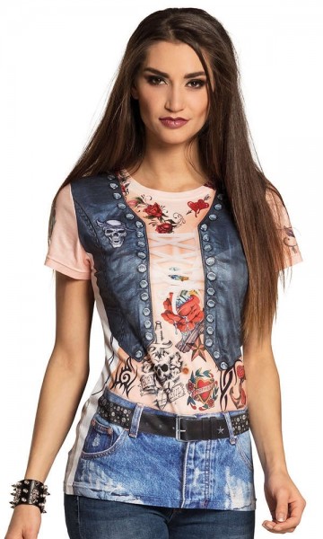Bikerin Jenny 3D-Shirt