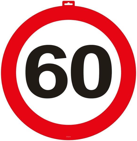 Verkehrsschild 60 Wandbild 49cm