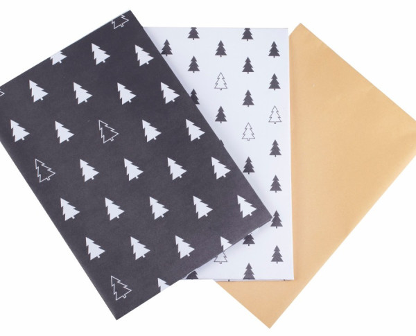 3 Eco Christmas Tree Geschenkbögen