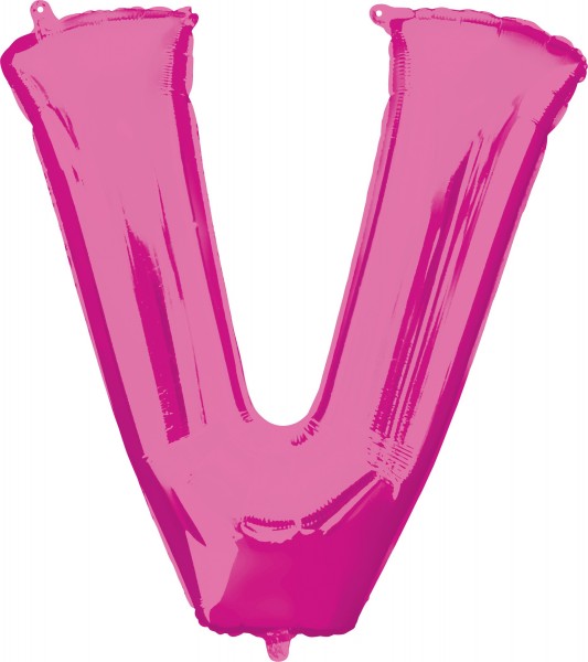 Folienballon Buchstabe V pink XL 81cm