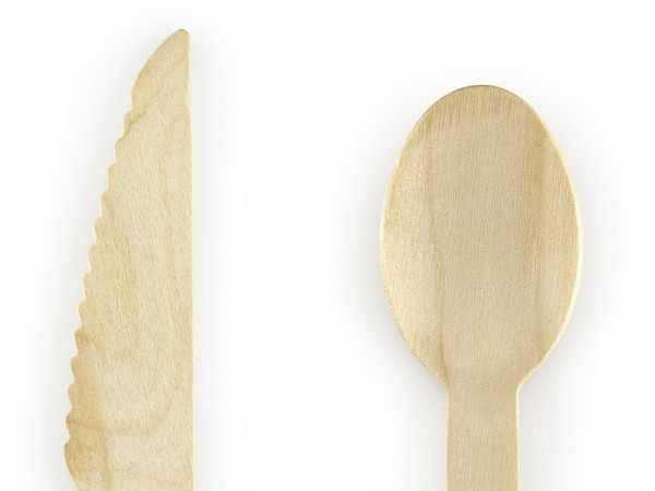 Holzbesteck Woody mint 18-teilig 4