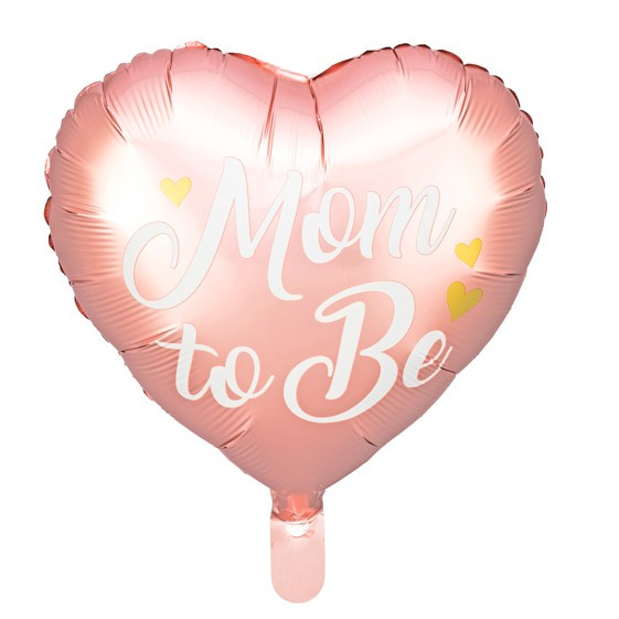 Rosa Mom to be Herzballon 45cm