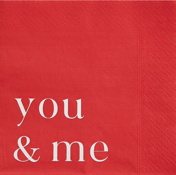 16 Always you and me Servietten 33cm